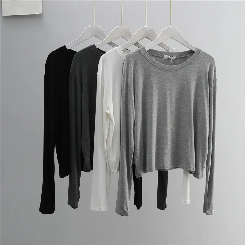Women'S Fashion Tops - تي شيرت نسائي بأكمام طويلة من
