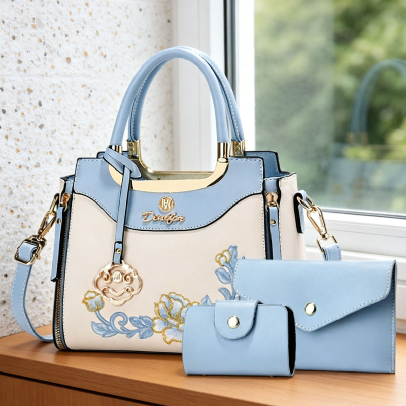 Women Fashion Handbags - مجموعة من 3 حقائب يد مطرزة