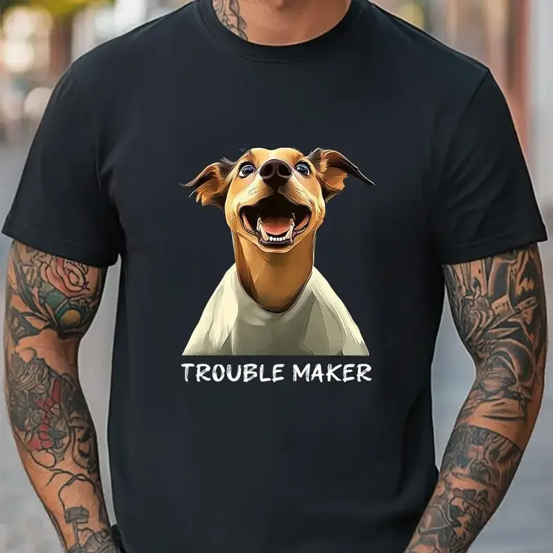Women'S Fashion Graphic Tees - تي شيرت يونيسكس بطبعة كلب مثير