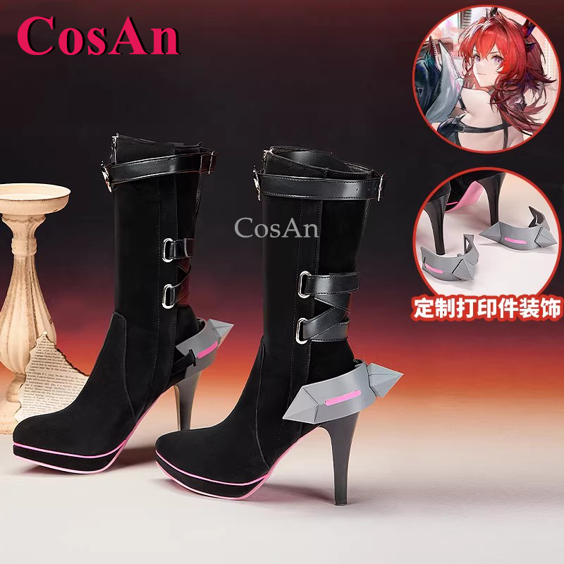 Women'S Fashion Leather Boots - أحذية CosAn Game Arknights: Endfield Laevatain