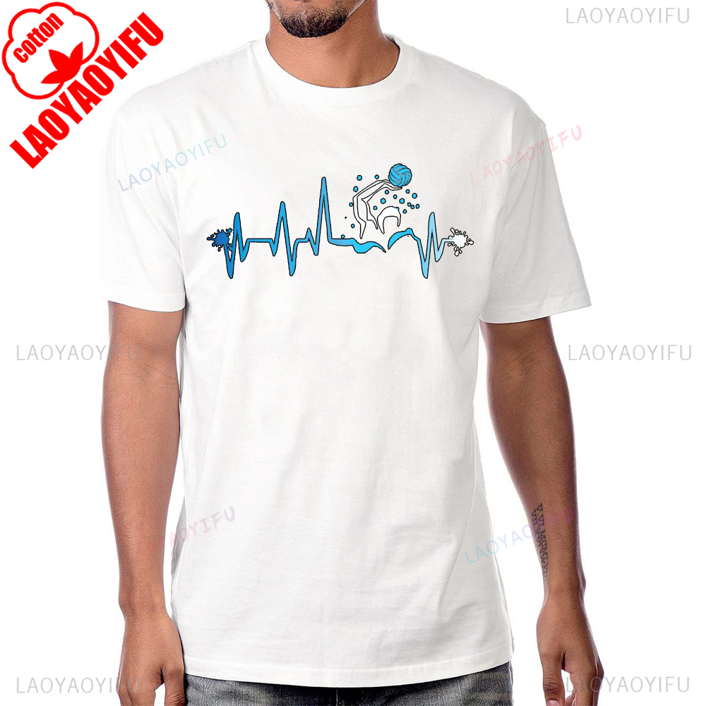 Women'S Fashion Graphic Tees - لاعب بولو الماء ضربات القلب الجرافيك