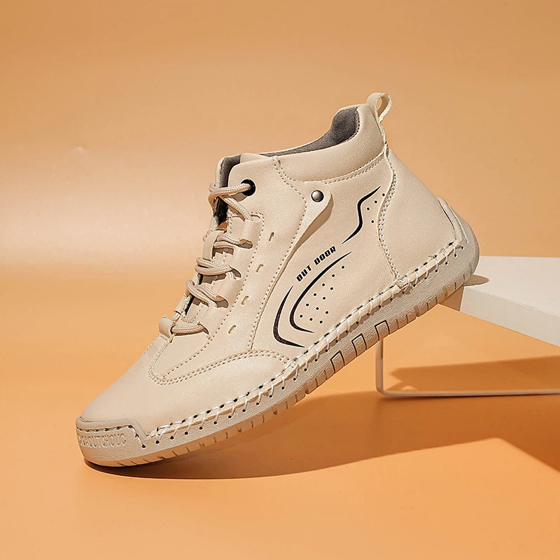 Women'S Fashion Leather Boots - أحذية جلدية عصرية مريحة للنساء، أحذية