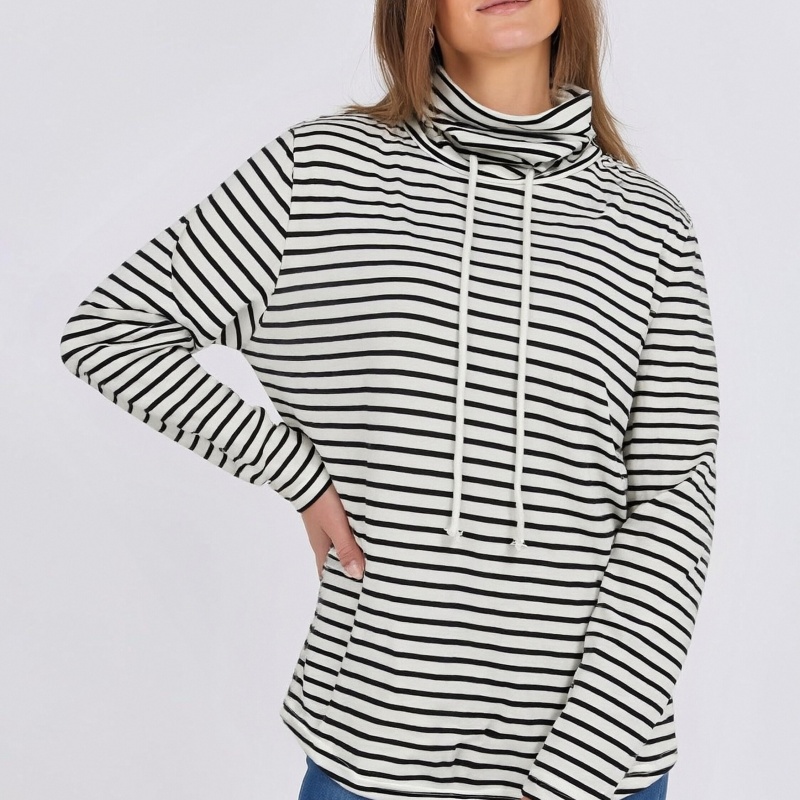 Women'S Fashion Sweatshirts - سترة نسائية عصرية بمقاسات كبيرة، سوداء