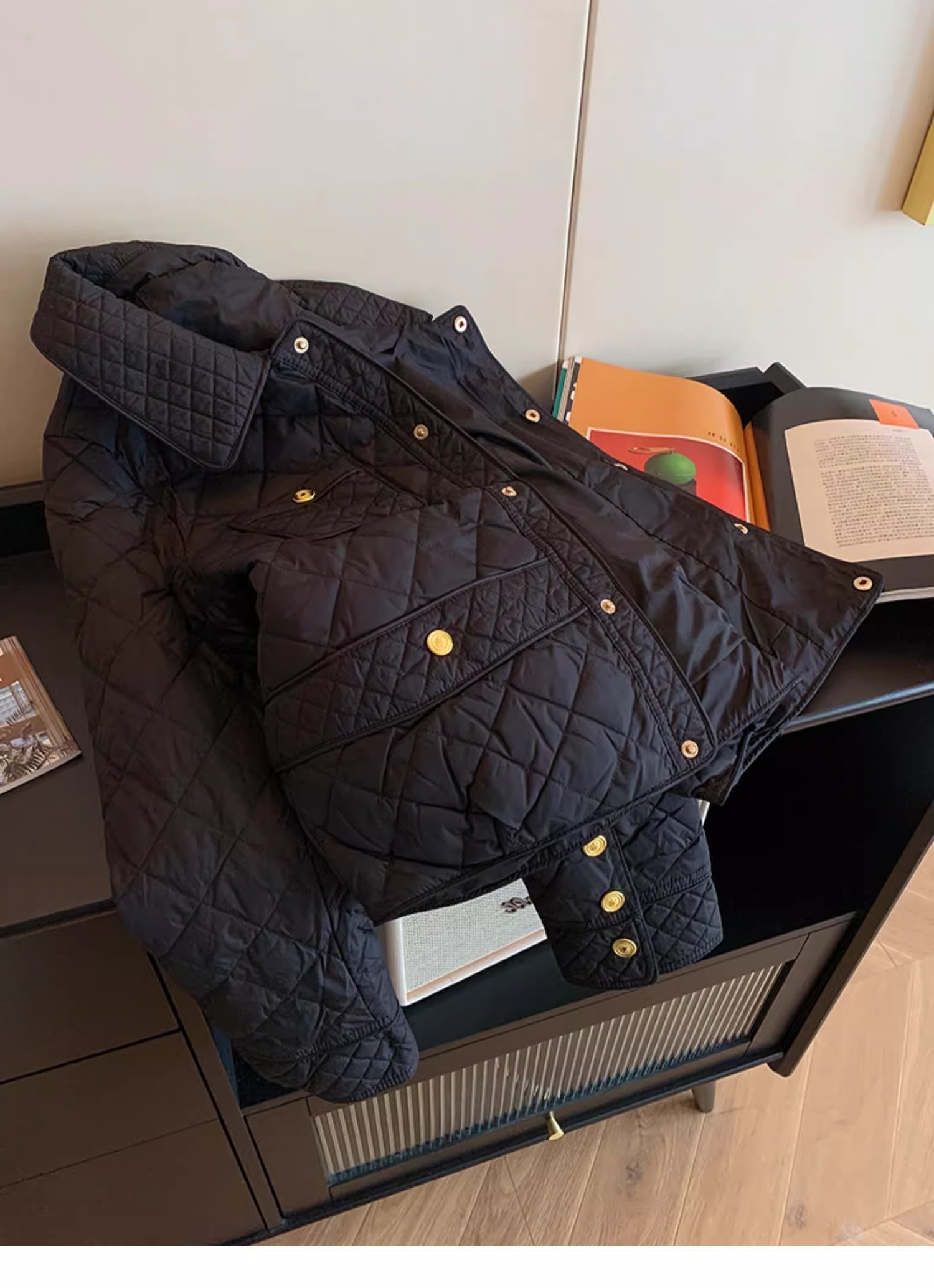 أزياء المرأة السوداء مبطن سترة - مراجعة Women'S Fashion Quilted Jacket وسعره