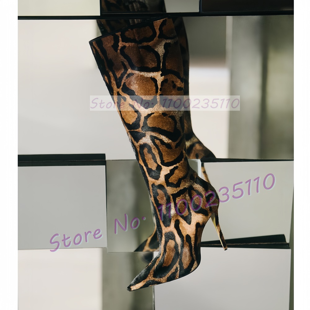 أحذية نسائية طويلة للركبة بنقش - مراجعة Women'S Fashion Leather Boots وسعره