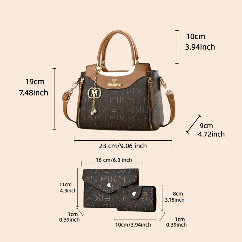 مجموعة من 3 قطع من الحقائب الف - مراجعة Women Fashion Handbags وسعره