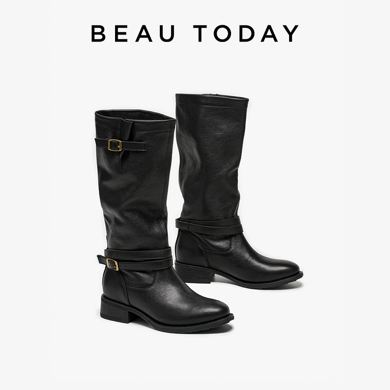BEAUTODAY أحذية طويلة النساء ج - مراجعة Women'S Fashion Leather Boots وسعره