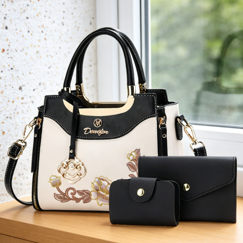 مجموعة من 3 حقائب يد مطرزة عال - مراجعة Women Fashion Handbags وسعره