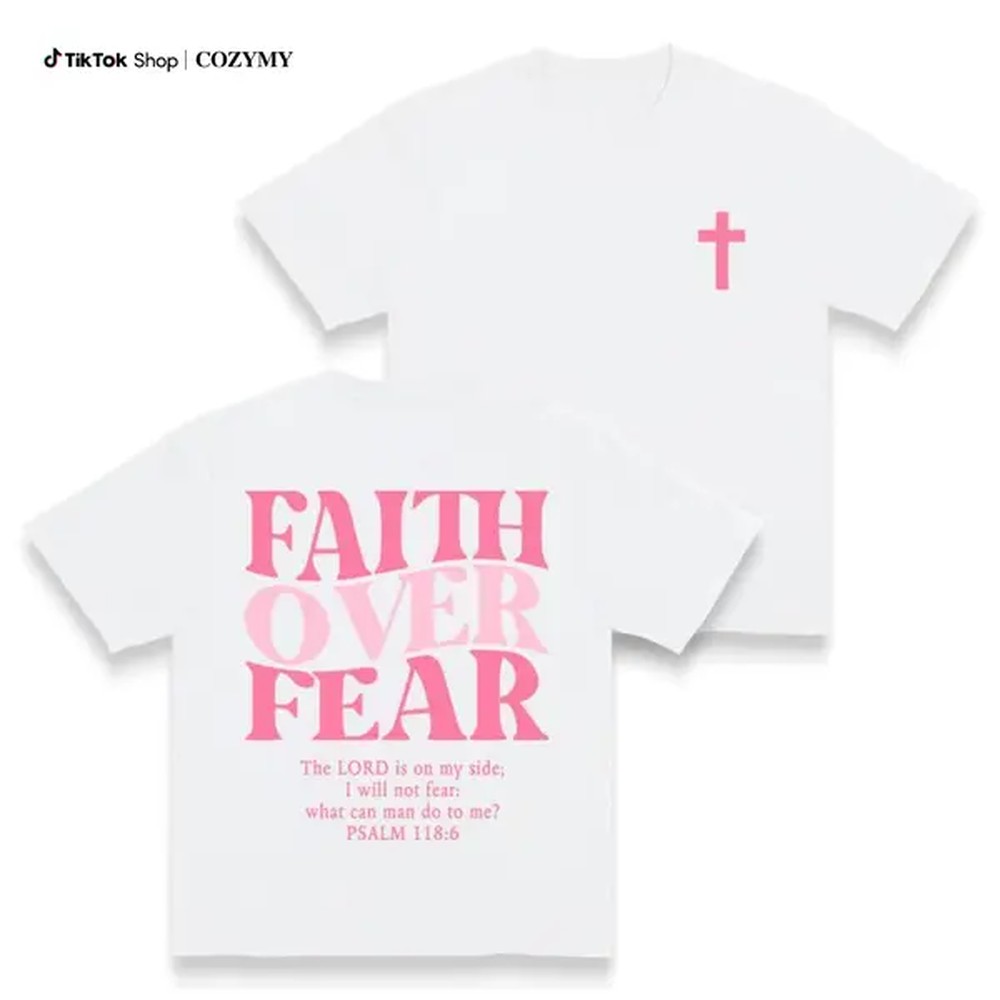 تيشيرتات بطبعة Faith Over Fear - مراجعة Women'S Fashion Graphic Tees وسعره