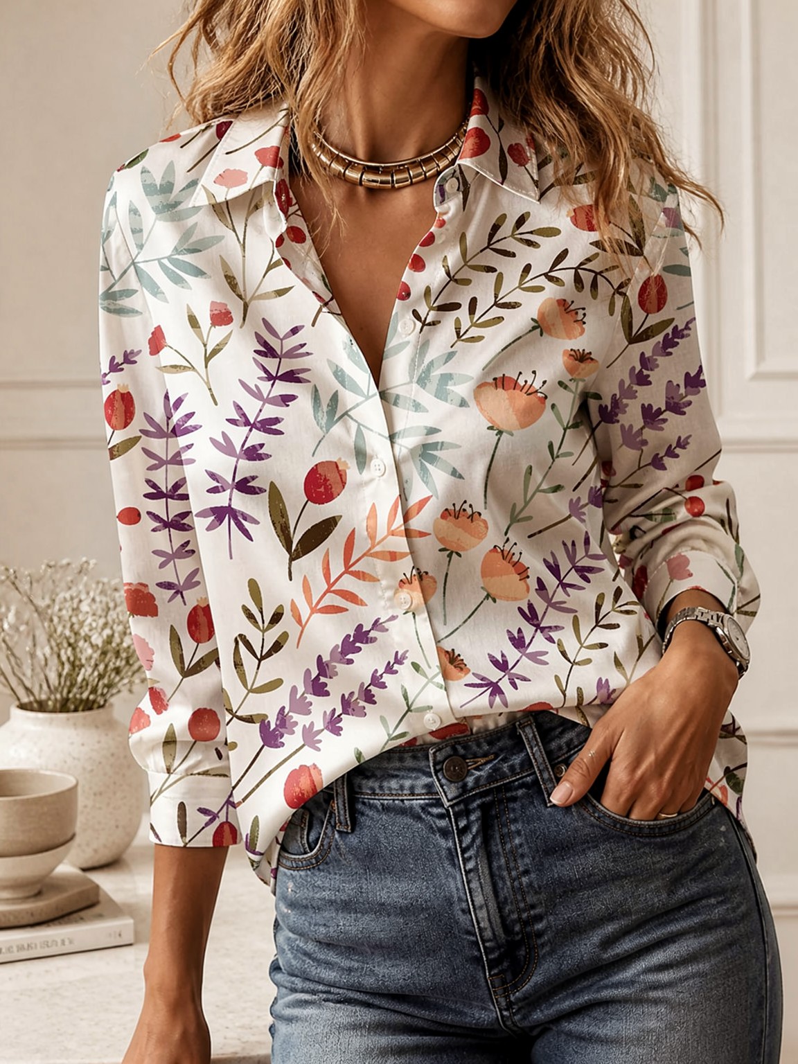 بلوزة كاجوال متعددة الاستخداما - مراجعة Women'S Fashion Tops وسعره