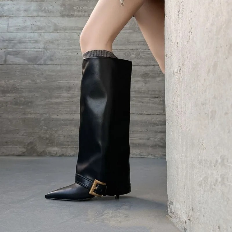 المرأة أحذية عالية في الركبة ا - مراجعة Women'S Fashion Leather Boots وسعره