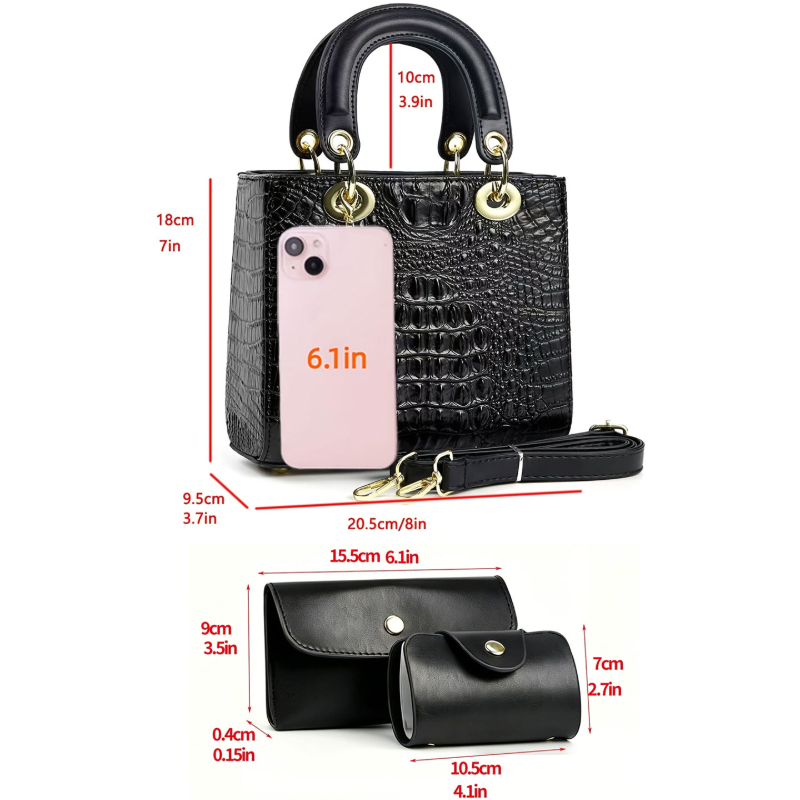 مجموعة حقائب يد نسائية من 3 قط - مراجعة Women Fashion Handbags وسعره