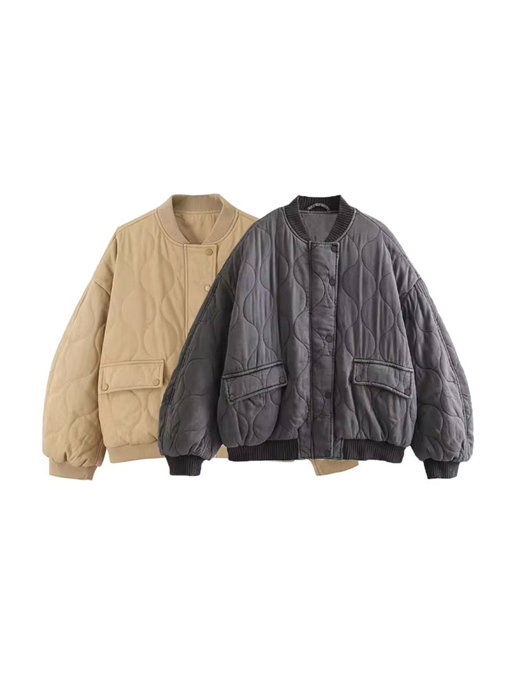 سترات نسائية عصرية كبيرة الحجم - مراجعة Women'S Fashion Quilted Jacket وسعره