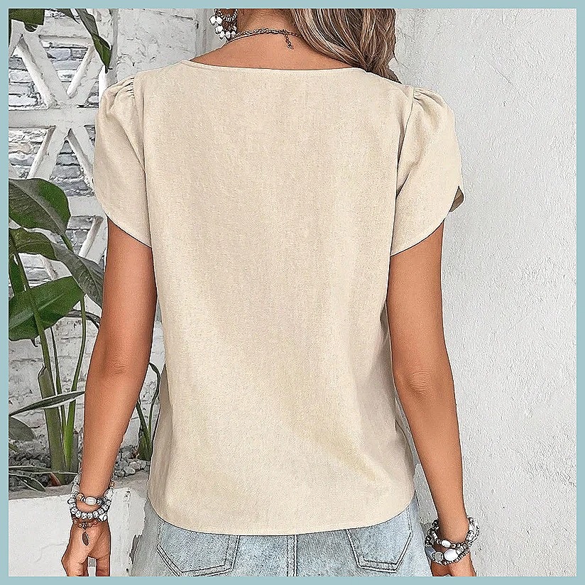 بلوزة نسائية بلون موحد بتصميم  - مراجعة Women'S Fashion Tops وسعره