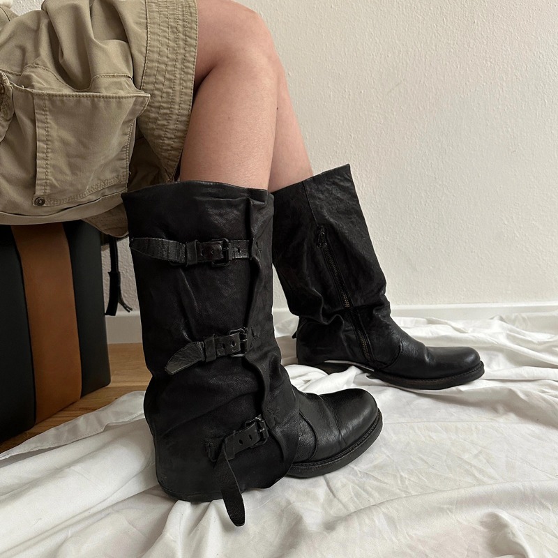 أحذية نسائية كلاسيكية فاخرة من - مراجعة Women'S Fashion Leather Boots وسعره
