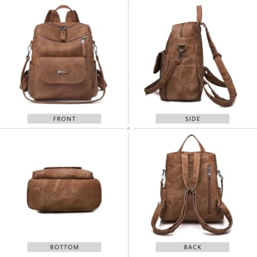 حقيبة ظهر من الجلد الصناعي للن - مراجعة Women Fashion Handbags وسعره